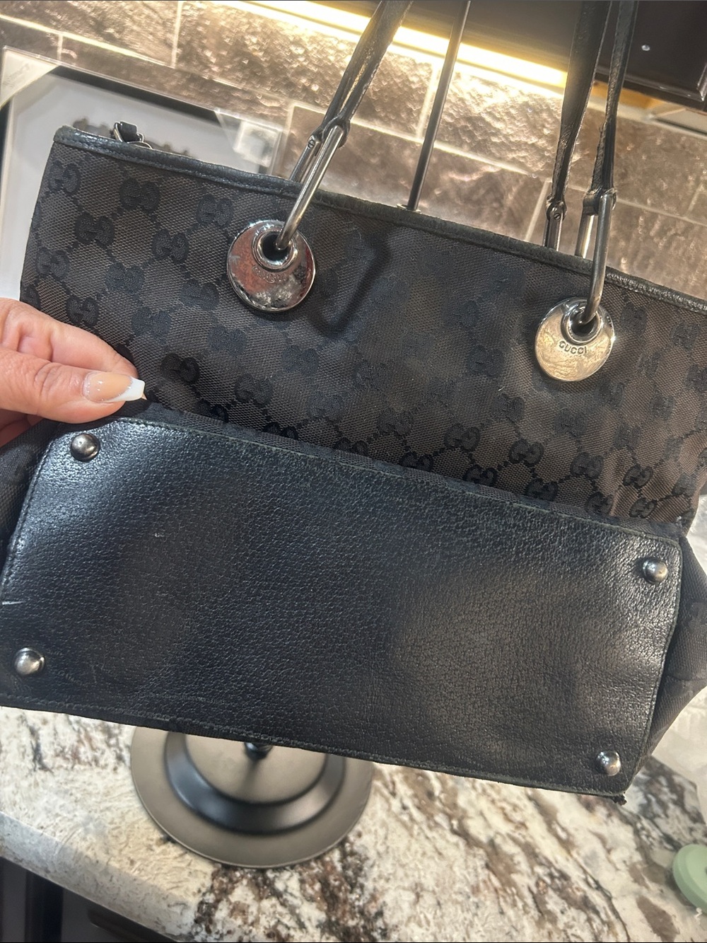 Gucci Tom Ford Era Eclipse GG Monogram Tote Bag with gunmetal hardware - Picture 3 of 11